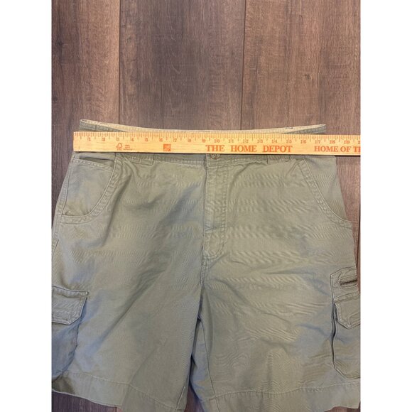 Vintage Mens Cargo Shorts 36 Khaki 100% Cotton Heavy Pockets John Ashford - Picture 4 of 8